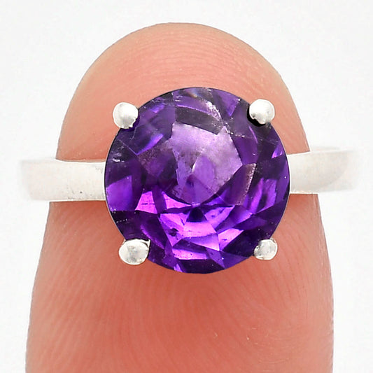 Fancy Cut Premium African Amethyst Ring size-7 R-1019 11-ER10018