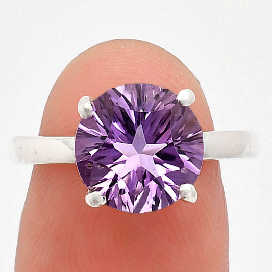 Fancy Cut Premium African Amethyst Ring size-7.5 R-1019 11-ER10019