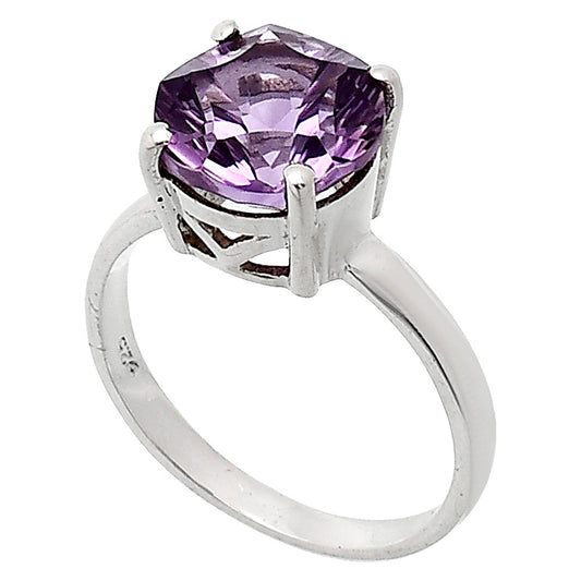 Fancy Cut Premium African Amethyst Ring size-7.5 R-1019 11-ER10019