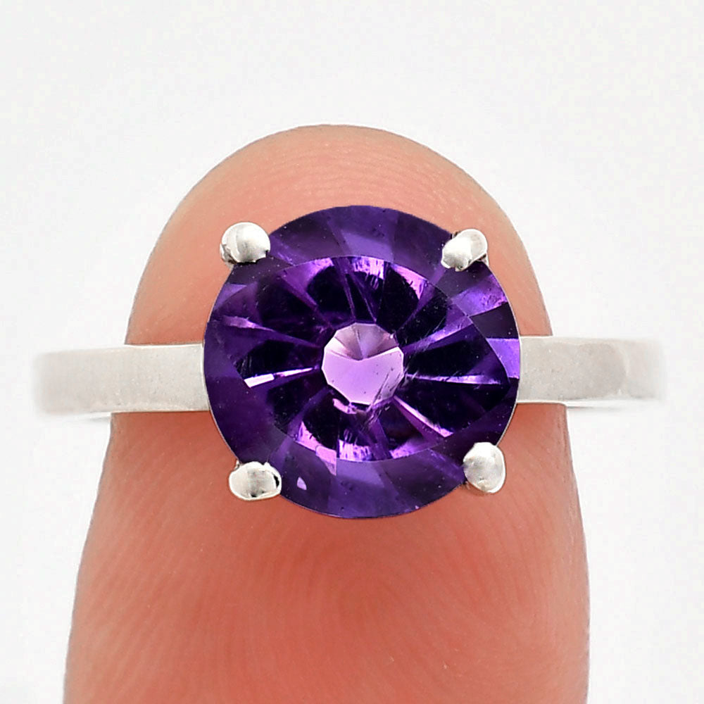 Fancy Cut Premium African Amethyst Ring size-9 R-1019 11-ER10020