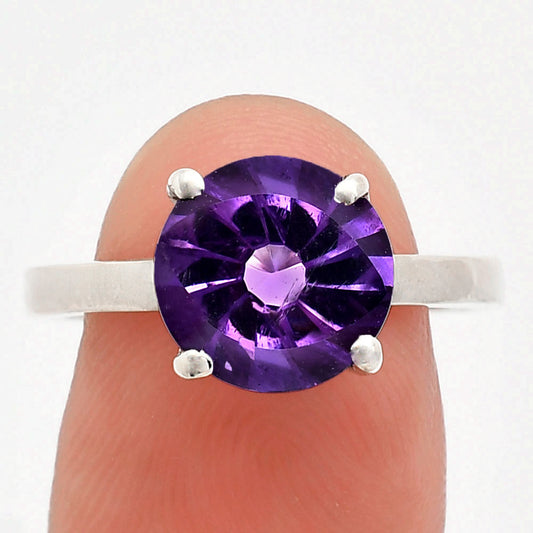 Fancy Cut Premium African Amethyst Ring size-9 R-1019 11-ER10020