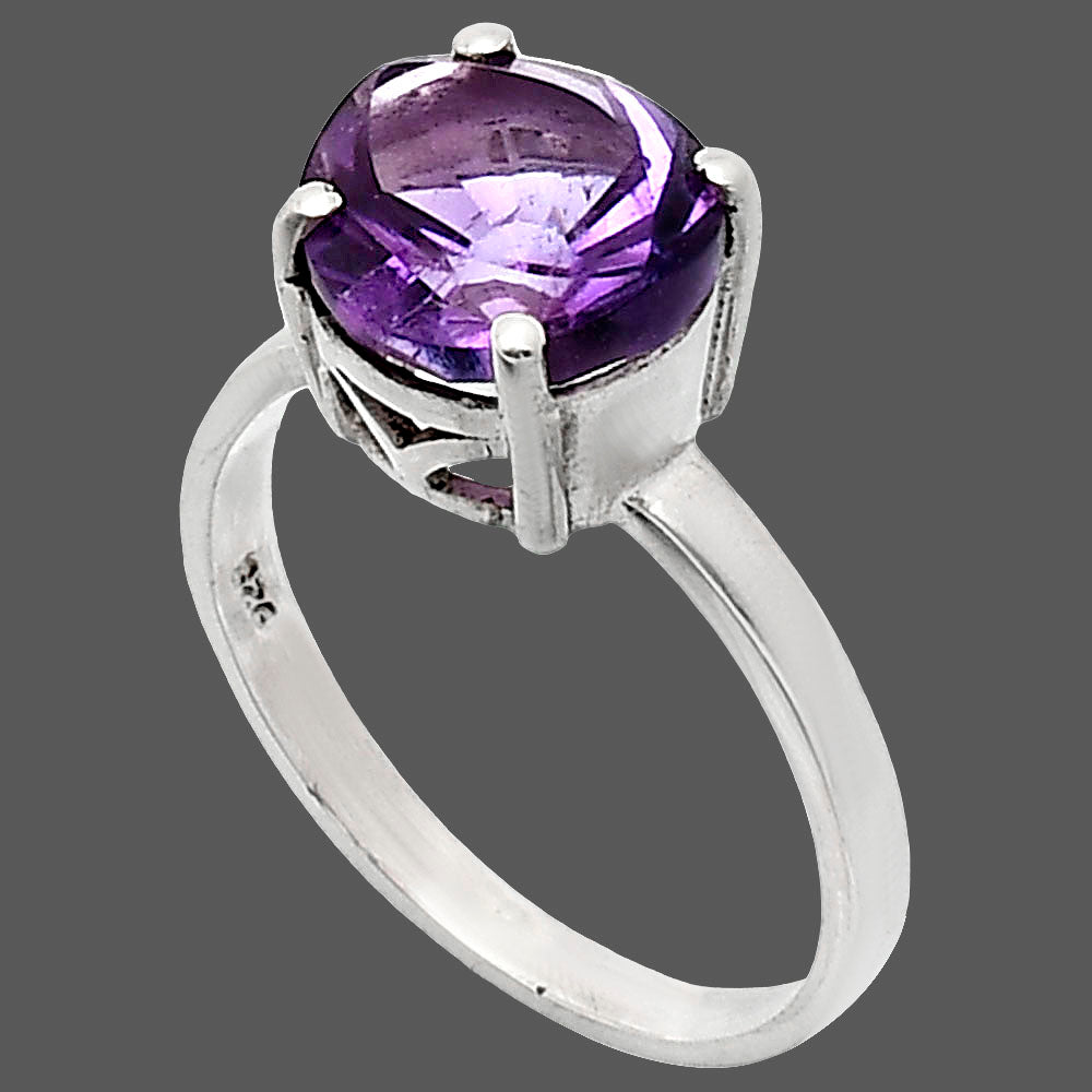 Fancy Cut Premium African Amethyst Ring size-9 R-1019 11-ER10020