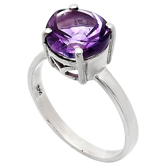 Fancy Cut Premium African Amethyst Ring size-9 R-1019 11-ER10020