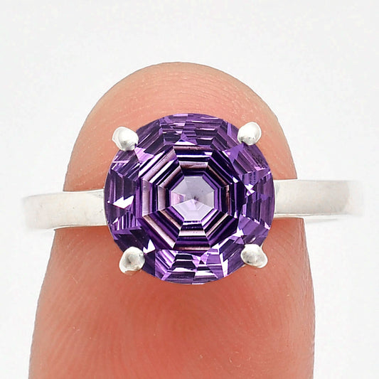 Fancy Cut Premium African Amethyst Ring size-9 R-1019 11-ER10023