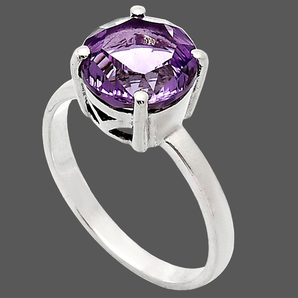 Fancy Cut Premium African Amethyst Ring size-9 R-1019 11-ER10023