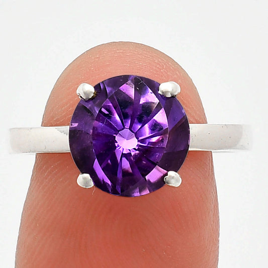 Fancy Cut Premium African Amethyst Ring size-9 R-1019 11-ER10025