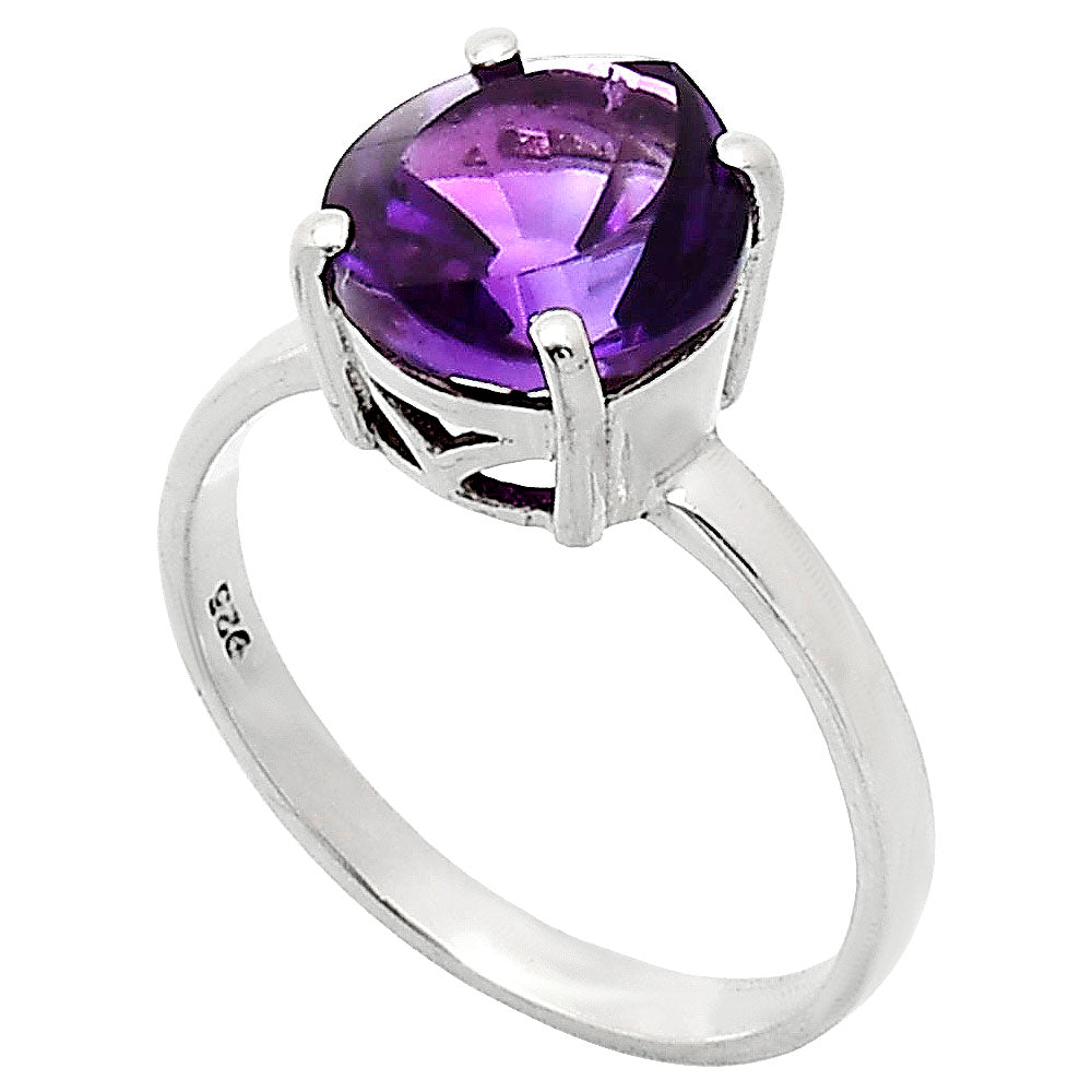 Fancy Cut Premium African Amethyst Ring size-9 R-1019 11-ER10030