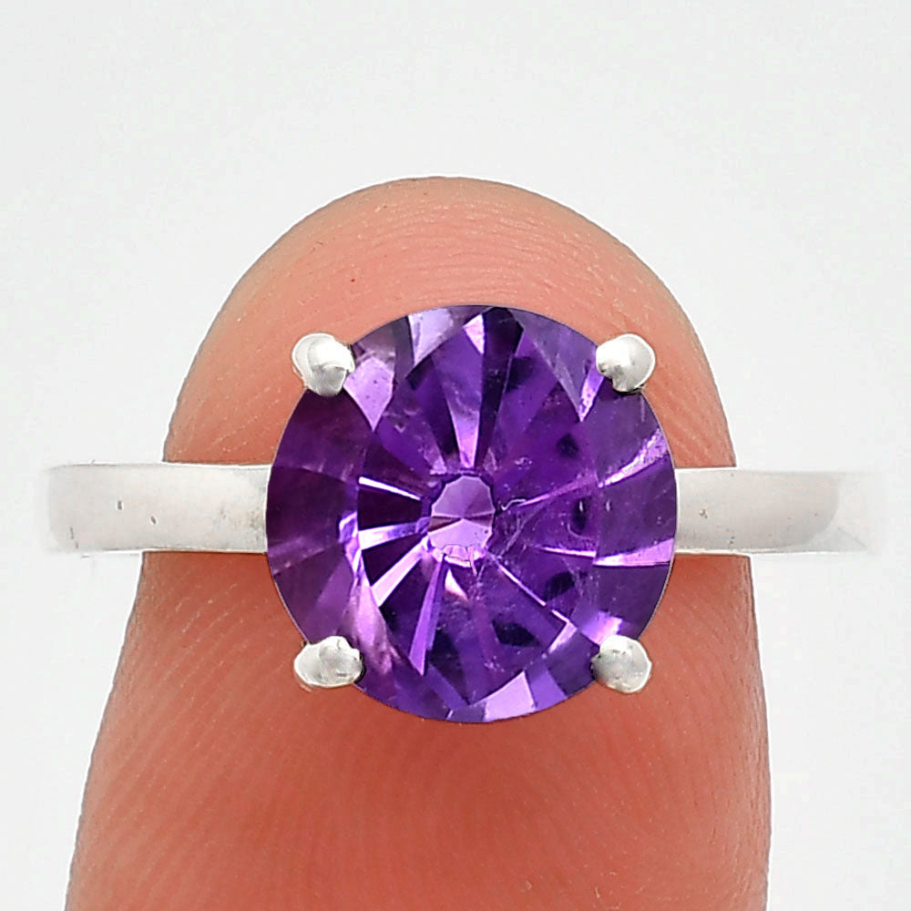 Fancy Cut Premium African Amethyst Ring size-9 R-1019 11-ER10031