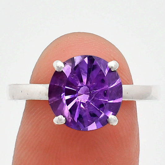 Fancy Cut Premium African Amethyst Ring size-9 R-1019 11-ER10031