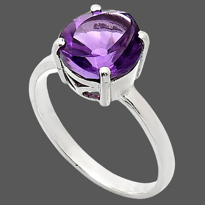 Fancy Cut Premium African Amethyst Ring size-9 R-1019 11-ER10031