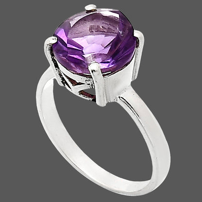 Fancy Cut Premium African Amethyst Ring size-7 R-1019 11-ER10032