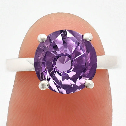 Fancy Cut Premium African Amethyst Ring size-7 R-1019 11-ER10035