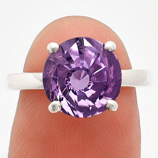 Fancy Cut Premium African Amethyst Ring size-7 R-1019 11-ER10035