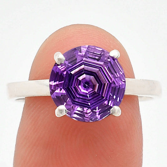 Fancy Cut Premium African Amethyst Ring size-9 R-1019 11-ER10037
