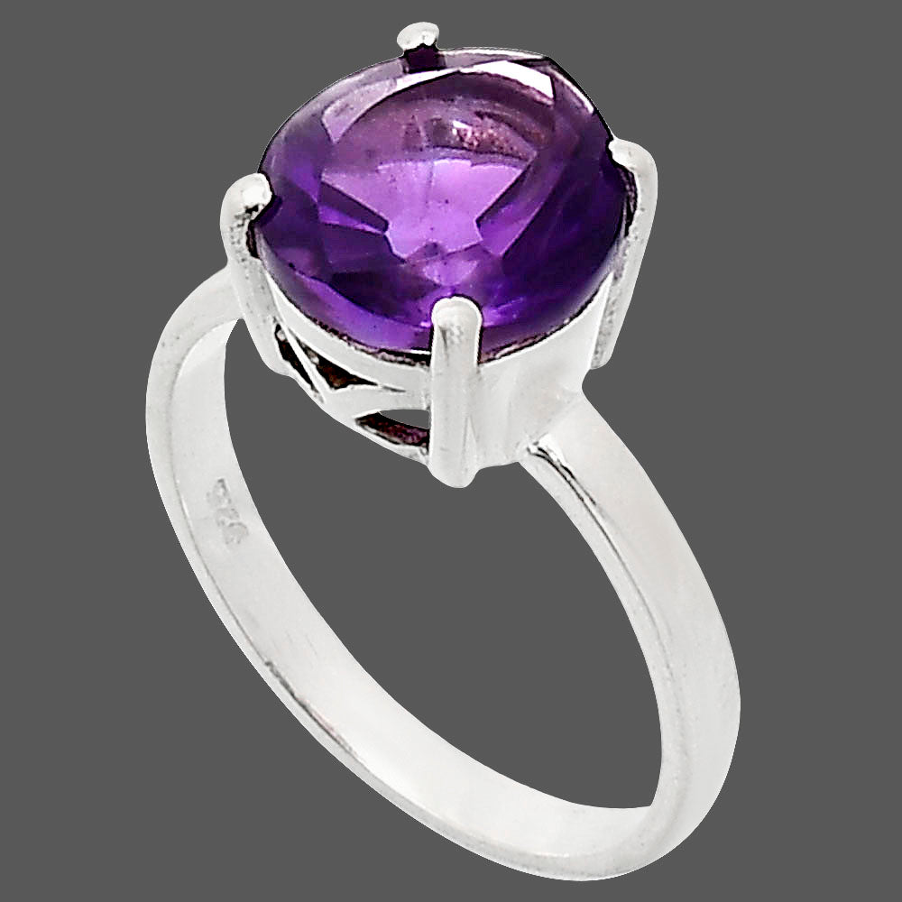 Fancy Cut Premium African Amethyst Ring size-7.5 R-1019 11-ER10040
