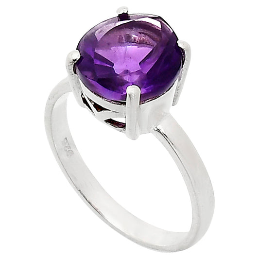 Fancy Cut Premium African Amethyst Ring size-7.5 R-1019 11-ER10040