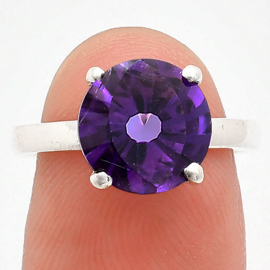 Fancy Cut Premium African Amethyst Ring size-7 R-1019 11-ER10042