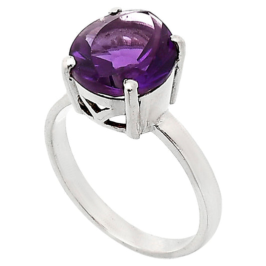 Fancy Cut Premium African Amethyst Ring size-7 R-1019 11-ER10042