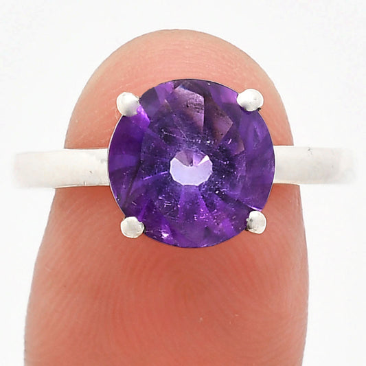 Fancy Cut Premium African Amethyst Ring size-9.5 R-1019 11-ER10051