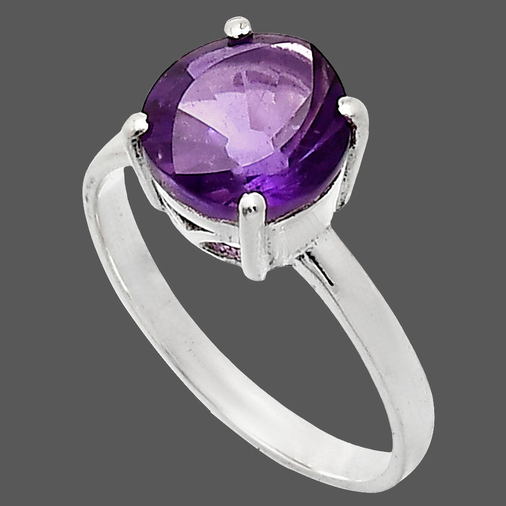 Fancy Cut Premium African Amethyst Ring size-9.5 R-1019 11-ER10051