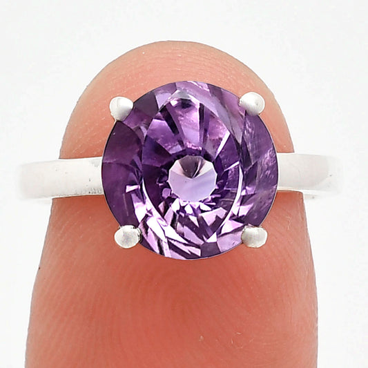 Fancy Cut Premium African Amethyst Ring size-7 R-1019 11-ER10053