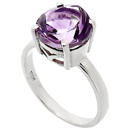 Fancy Cut Premium African Amethyst Ring size-7 R-1019 11-ER10053