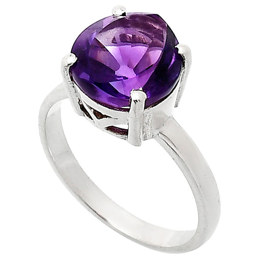 Fancy Cut Premium African Amethyst Ring size-7 R-1019 11-ER10055