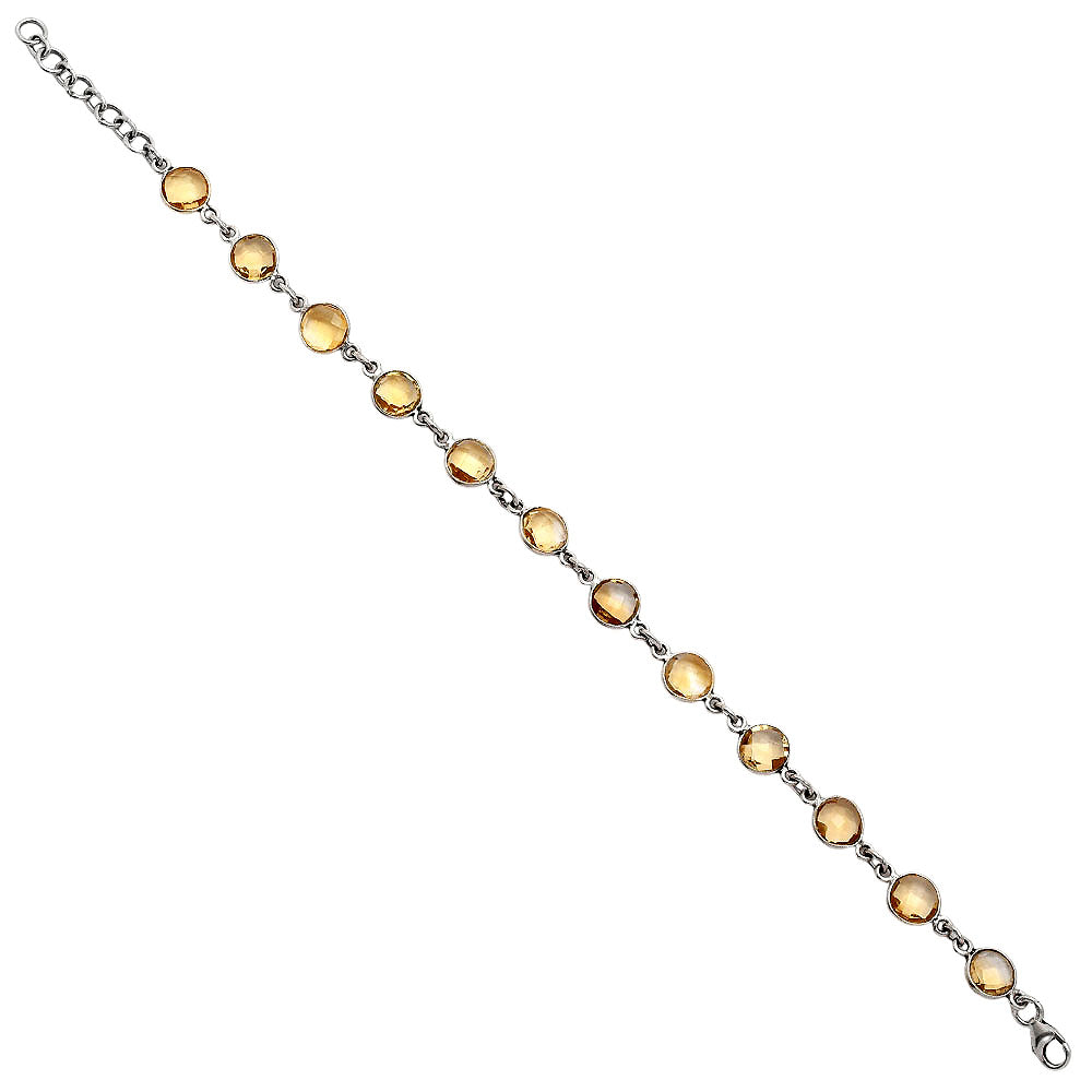 Premium Quality Citrine Checker Briolette Bracelet B-1001 12-EB10034