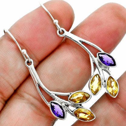 Premium Quality Citrine & Amethyst Earrings E-1253 12-EE10109