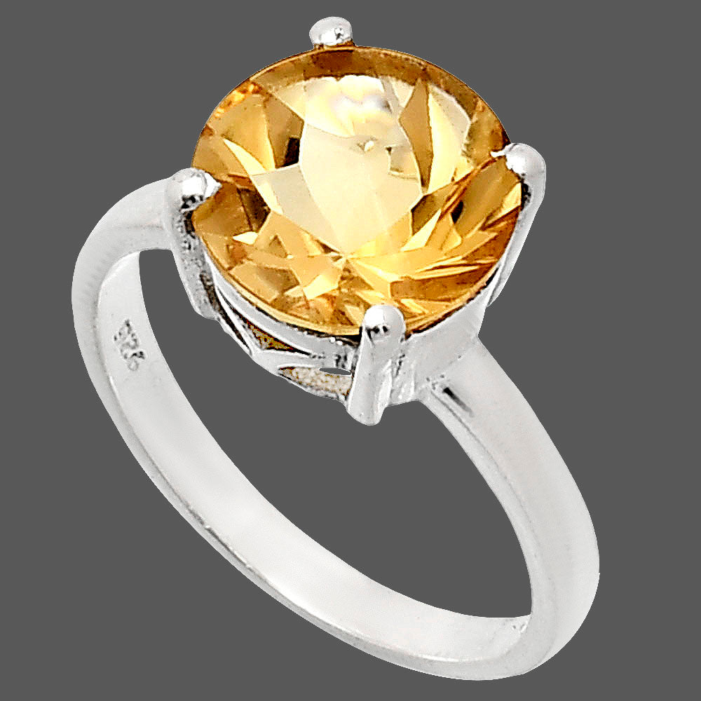 Fancy Cut Premium Natural Citrine Ring size-7 R-1019 12-ER10076