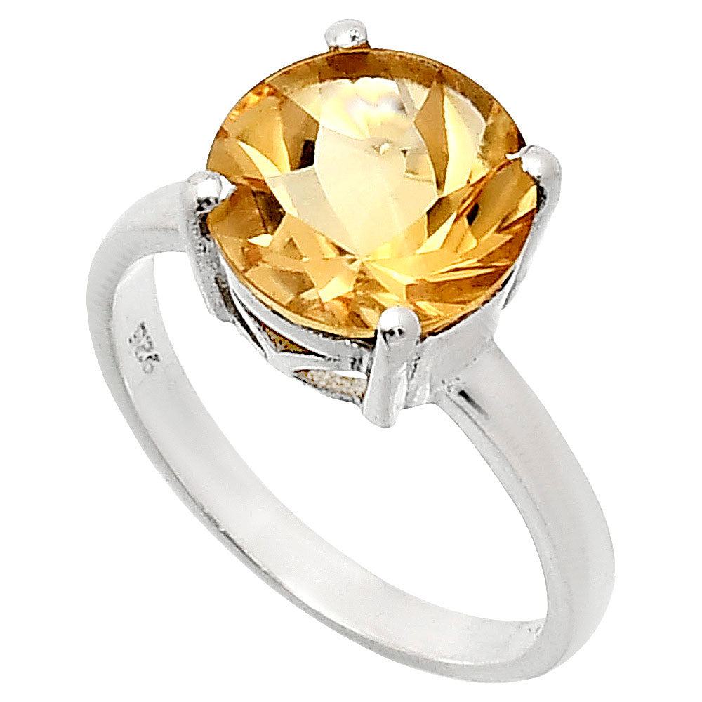 Fancy Cut Premium Natural Citrine Ring size-7 R-1019 12-ER10076