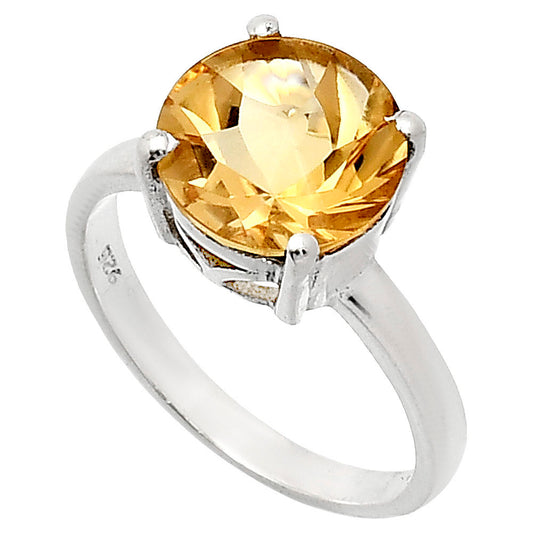 Fancy Cut Premium Natural Citrine Ring size-7 R-1019 12-ER10076