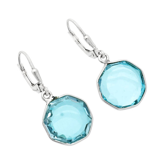 Fancy Cut Premium Sky Blue Topaz Earrings E-1254 13-EE10115
