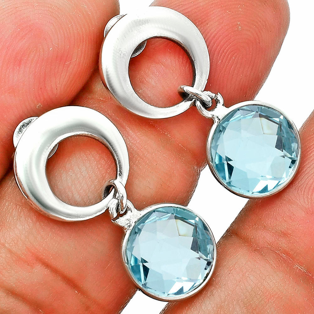 Premium Quality Sky Blue Topaz Earrings E-1259 13-EE10130