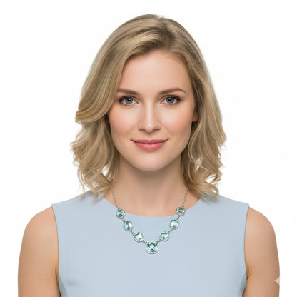 Premium Quality Sky Blue Topaz Checker Briolette Necklace N-1013 13-EN10037