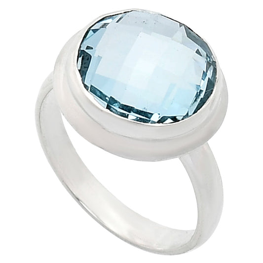 Premium Quality Sky Blue Topaz Checker Briolette Ring size-7 R-1007 13-ER10102