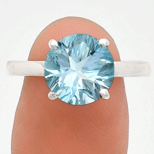 Fancy Cut Premium Sky Blue Topaz Ring size-10 R-1019 13-ER10125