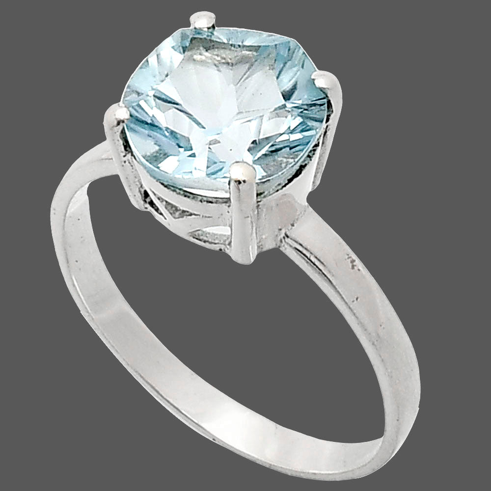 Fancy Cut Premium Sky Blue Topaz Ring size-10 R-1019 13-ER10125