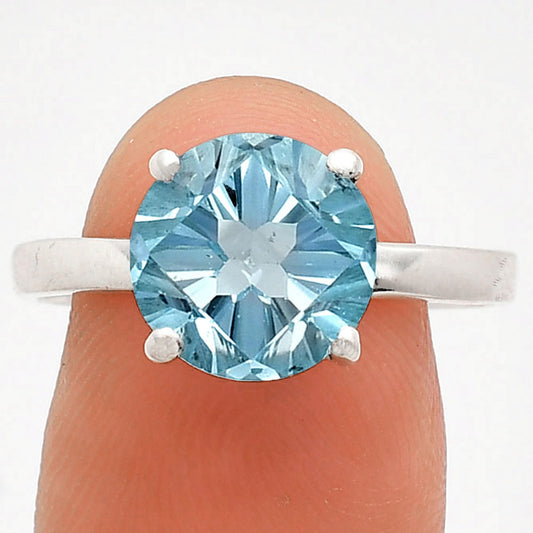 Fancy Cut Premium Sky Blue Topaz Ring size-7 R-1019 13-ER10129