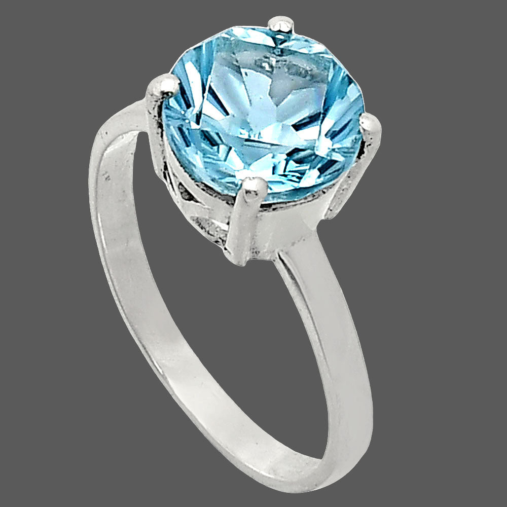 Fancy Cut Premium Sky Blue Topaz Ring size-7 R-1019 13-ER10129