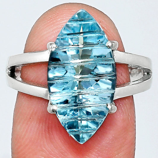 Premium Quality Sky Blue Topaz Ring size-8 R-1019 13-ER10142