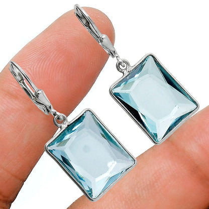 Premium Quality Sky Blue Topaz Pendant Earrings Set T-1015 13-ET10007