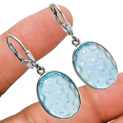 Fancy Cut Premium Sky Blue Topaz Pendant Earrings Set T-1015 13-ET10009