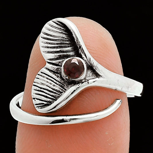 Premium Mermaid Tail Charm - Hessonite Garnet Ring size-8.5 R-1070 14-ER10146