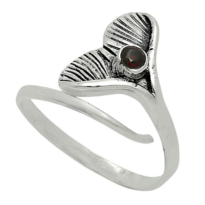 Premium Mermaid Tail Charm - Hessonite Garnet Ring size-8.5 R-1070 14-ER10146
