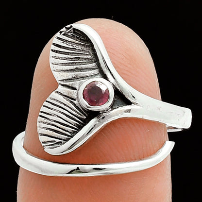 Premium Mermaid Tail Charm - Hessonite Garnet Ring size-7.5 R-1070 14-ER10150