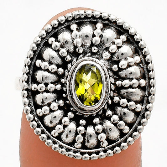 Premium Quality Natural Peridot Ring size-8 R-1691 15-ER10154