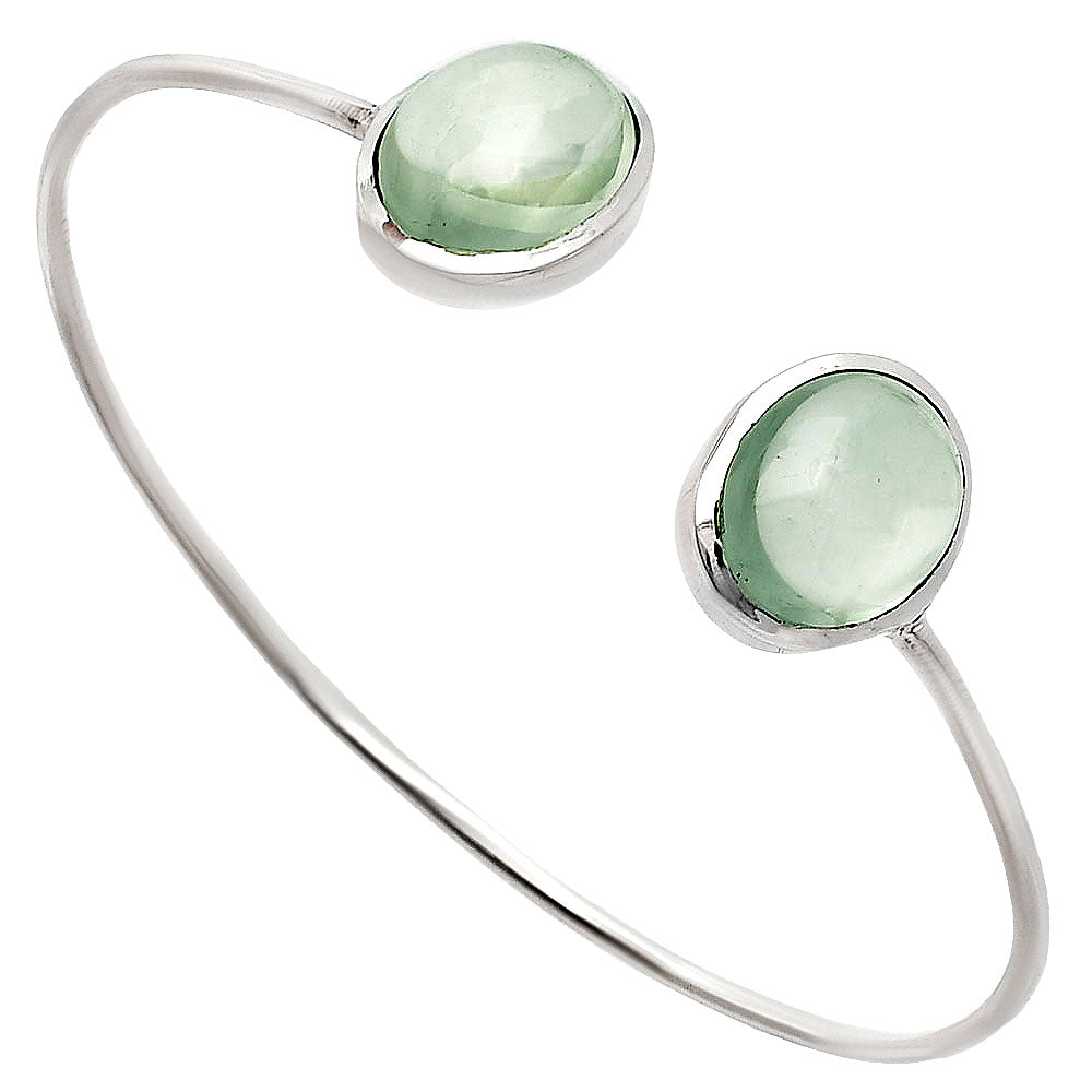 Premium Quality Prasiolite Cab Cuff Bangle Bracelet B-1004 16-EB10068