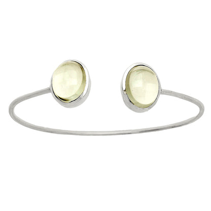 Premium Quality Prasiolite Cab Cuff Bangle Bracelet B-1004 16-EB10068