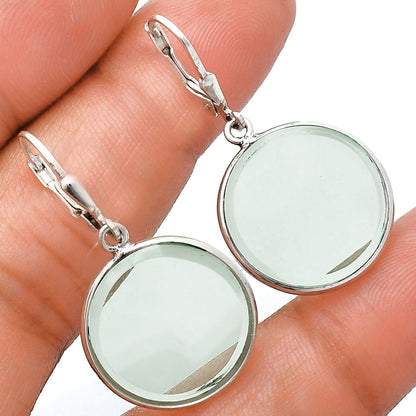 Fancy Cut Premium Prasiolite (Green Amethyst) Earrings E-1254 16-EE10173